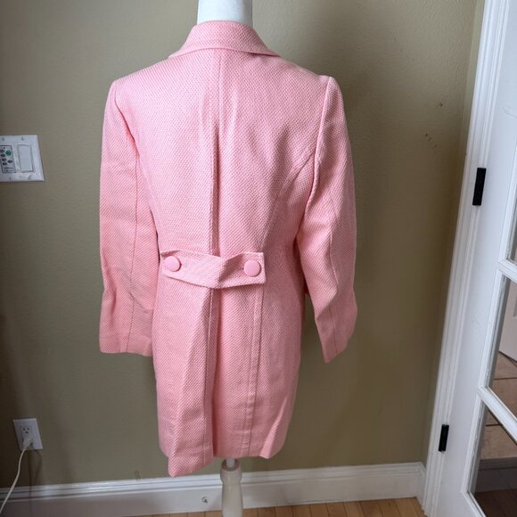 Vintage INC Pink Double Breasted Long Line Blazer Coat jacket Pink Size Large - Picture 6 of 11